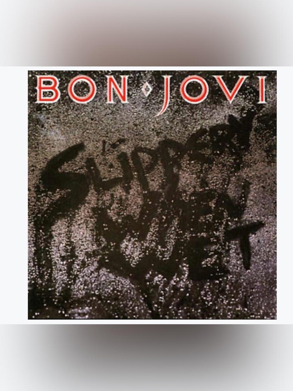 Bon Jovi "Slippery When Wet" cd - Black & Red